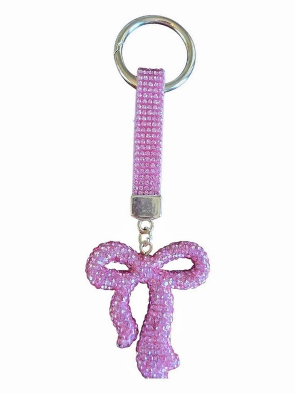 Pink Rhinestone Bow Keychain/Bagcharm-NWOT - Picture 4 of 5